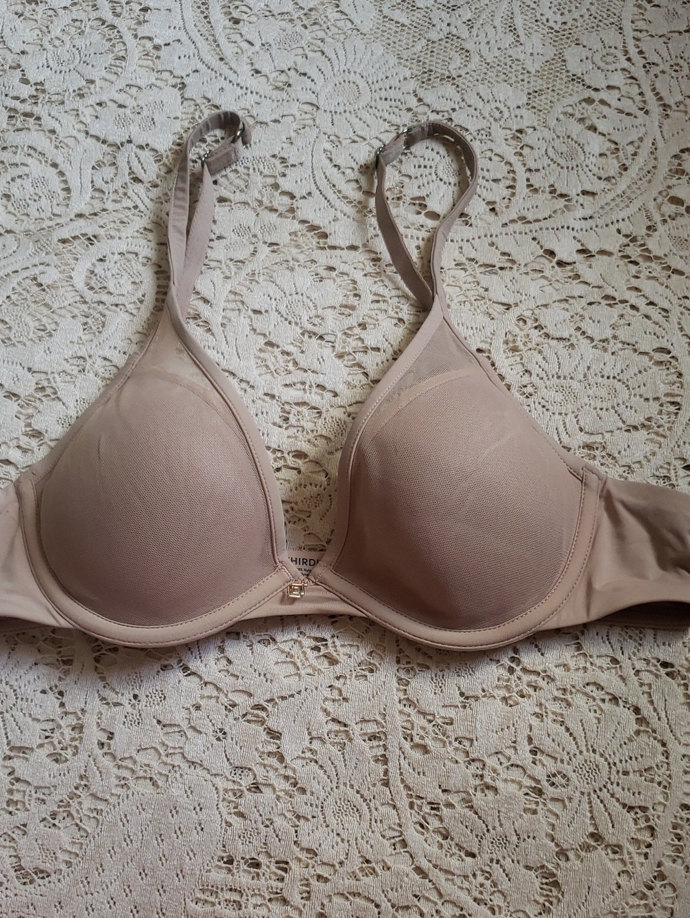 ThirdLove Nude T-Shirt Classic Contour  Plunge Bra - Smooth Support 34A.5